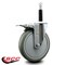 Service Caster 6'' Gray Poly Swivel 3/4'' Expanding Stem Caster Total Lock Brake SCC-EXTTL20S614-PPUB-34 - alternate 4